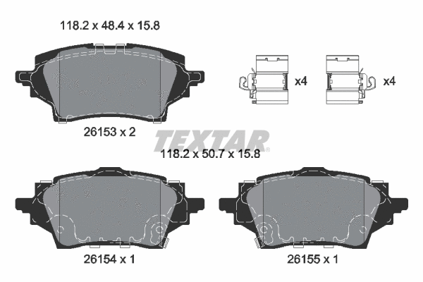 Brake Pad Set, disc brake (2615301)