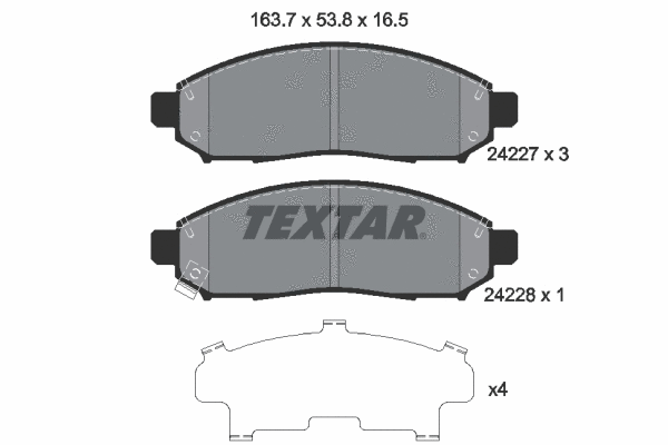 Brake Pad Set, disc brake (2422701)