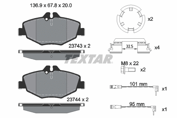 Brake Pad Set, disc brake (2374303)