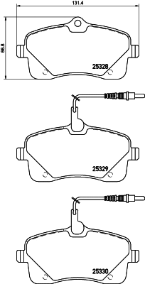 Brake Pad Set, disc brake (2532801)