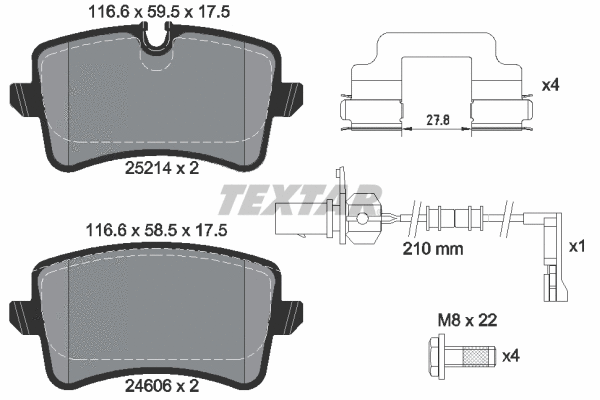 Brake Pad Set, disc brake (2521413)
