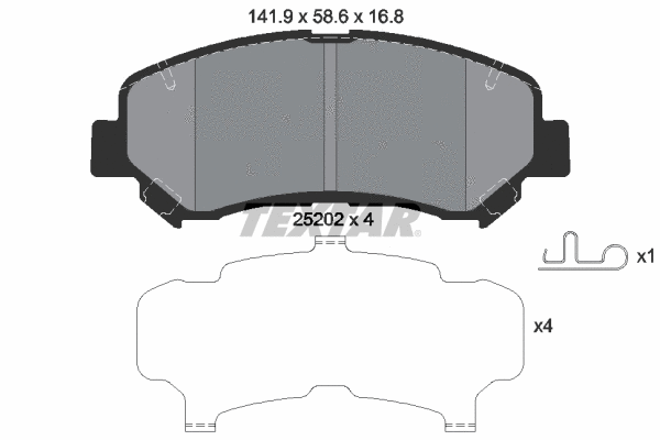 Brake Pad Set, disc brake (2520201)