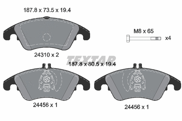 Brake Pad Set, disc brake (2431001)