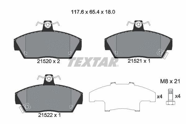 Brake Pad Set, disc brake (2152001)