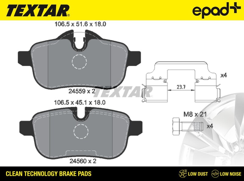 Brake Pad Set, disc brake (2455901CP)
