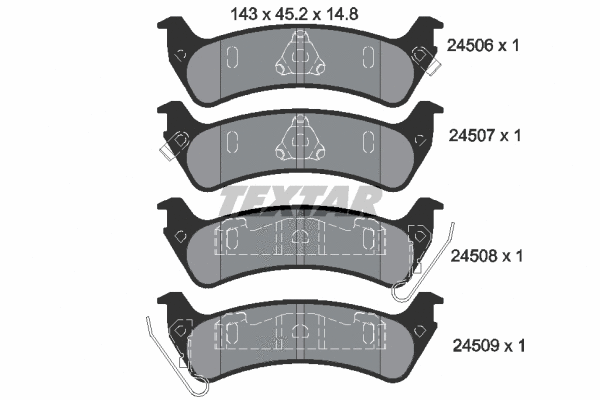 Brake Pad Set, disc brake (2450601)