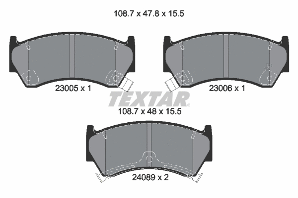 Brake Pad Set, disc brake (2300501)
