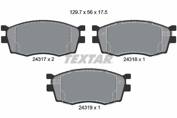Brake Pad Set, disc brake (2431701)