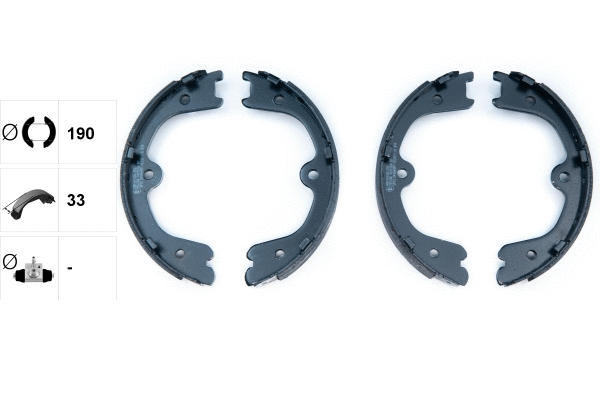 Brake Shoe Set, parking brake (91073100)
