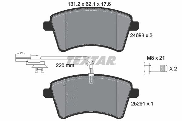 Brake Pad Set, disc brake (2469306)