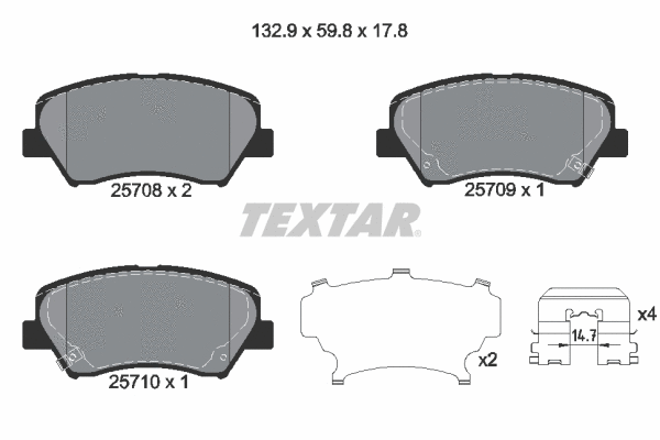 Brake Pad Set, disc brake (2570801)