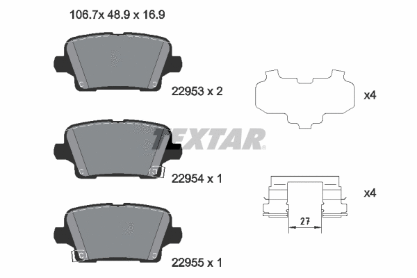 Brake Pad Set, disc brake (2295301)