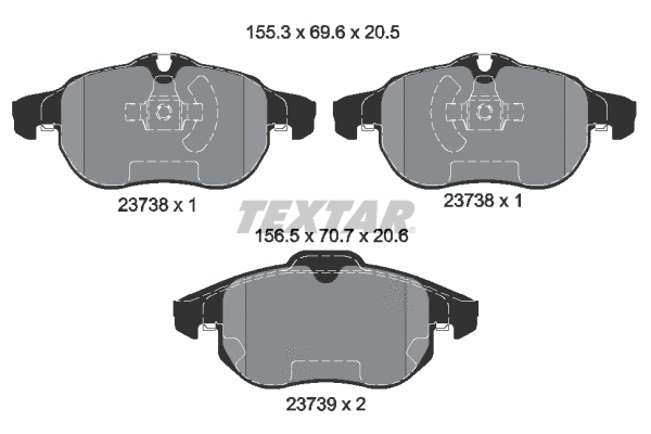 Brake Pad Set, disc brake (2373807)