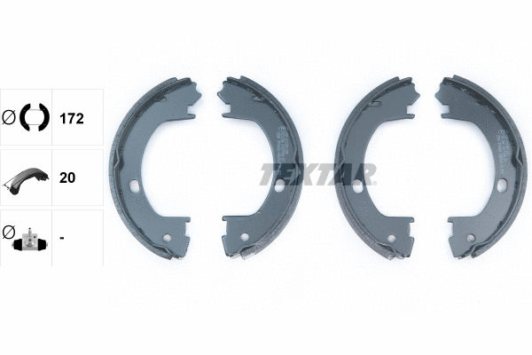 Brake Shoe Set, parking brake (91071900)