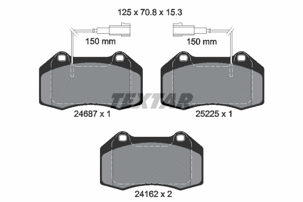 Brake Pad Set, disc brake (2468701)