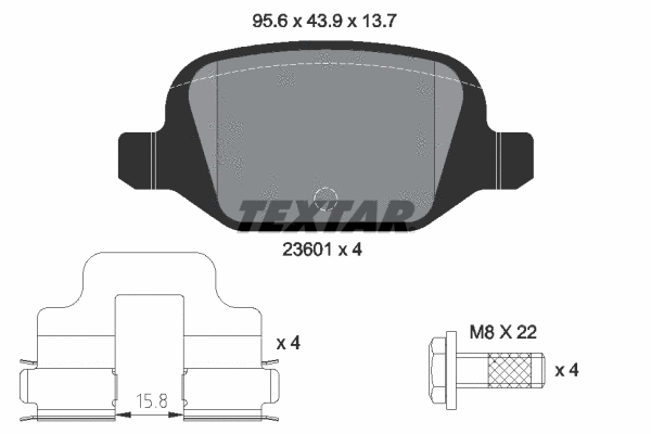 Brake Pad Set, disc brake (2360102)