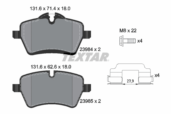 Brake Pad Set, disc brake (2398401)