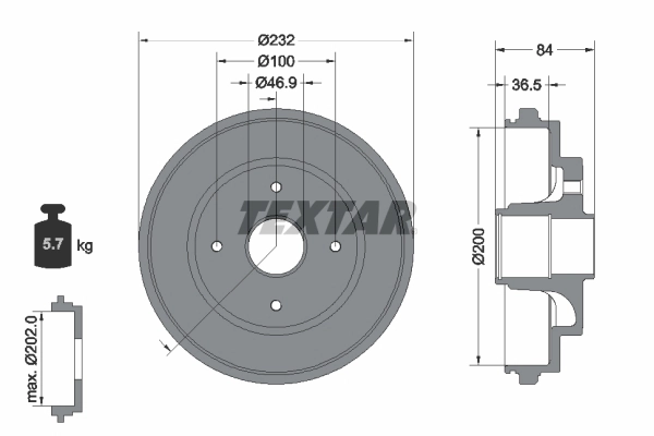 Brake Drum (94049400)