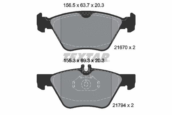 Brake Pad Set, disc brake (2167001)
