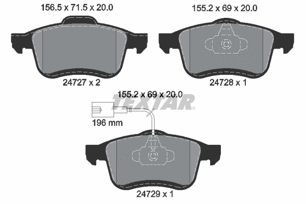 Brake Pad Set, disc brake (2472701)