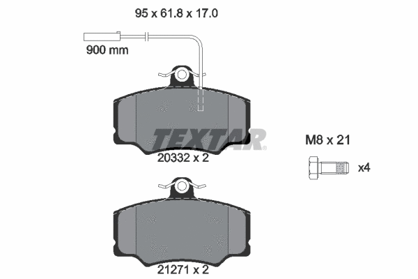 Brake Pad Set, disc brake (2033201)