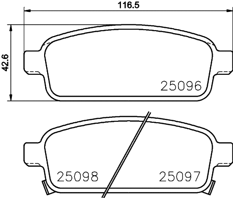 Brake Pad Set, disc brake (2509603)