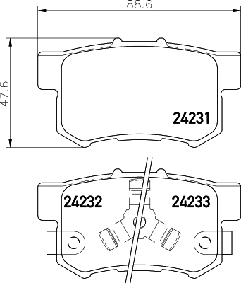 Brake Pad Set, disc brake (2423105)