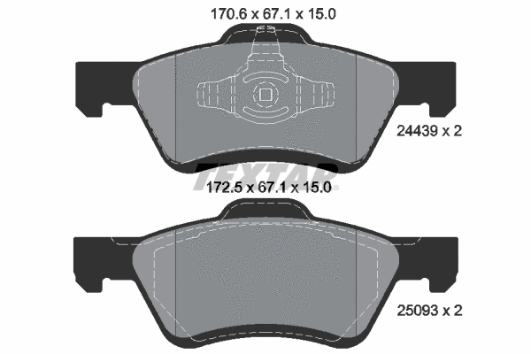 Brake Pad Set, disc brake (2443901)