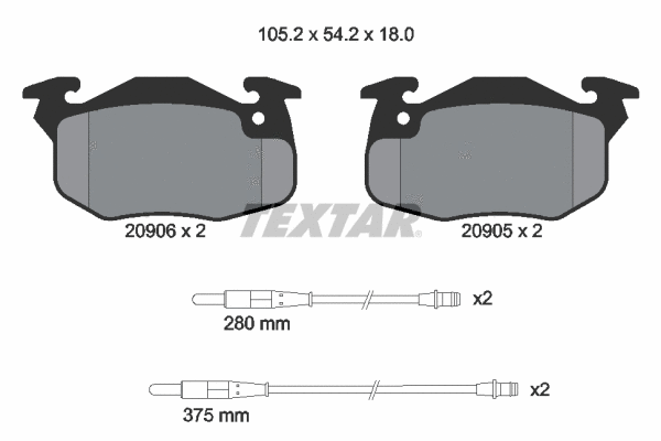 Brake Pad Set, disc brake (2090604)