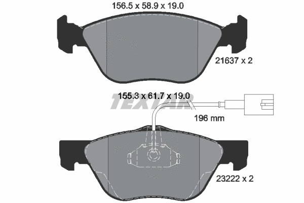 Brake Pad Set, disc brake (2163702)