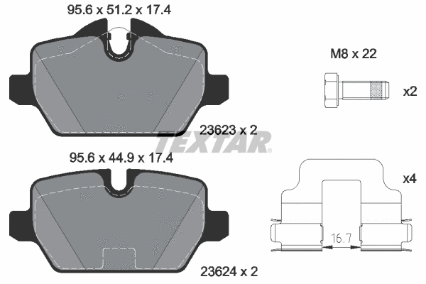 Brake Pad Set, disc brake (2362303)