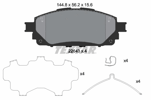 Brake Pad Set, disc brake (2264301)
