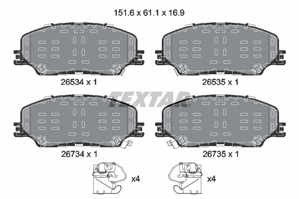 Brake Pad Set, disc brake (2653401)