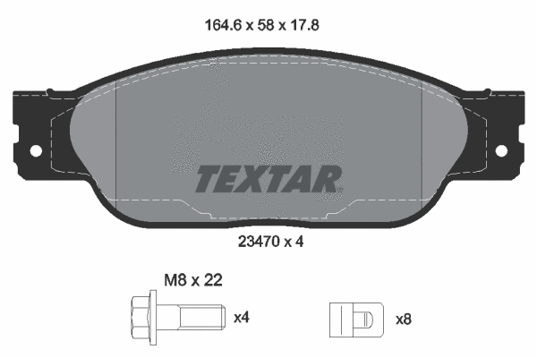 Brake Pad Set, disc brake (2347001)