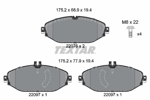 Brake Pad Set, disc brake (2207601)
