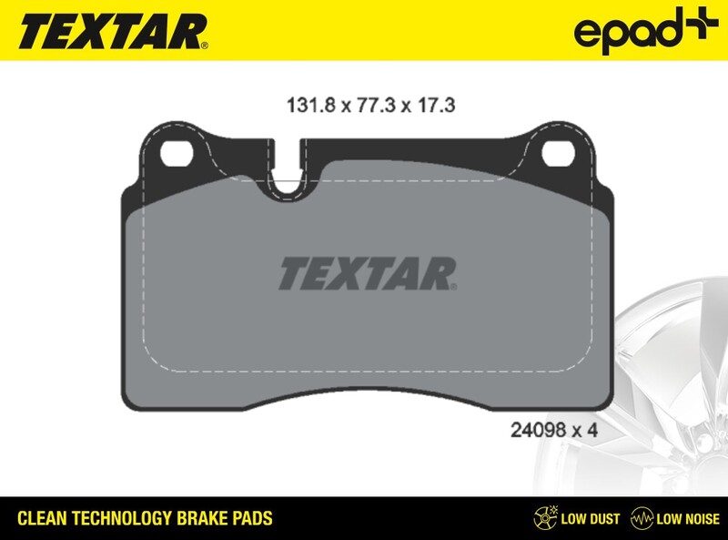 Brake Pad Set, disc brake (2409801CP)