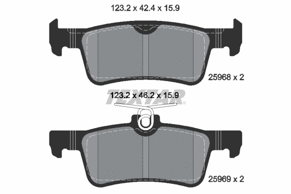 Brake Pad Set, disc brake (2596801)