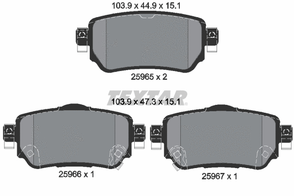 Brake Pad Set, disc brake (2596501)