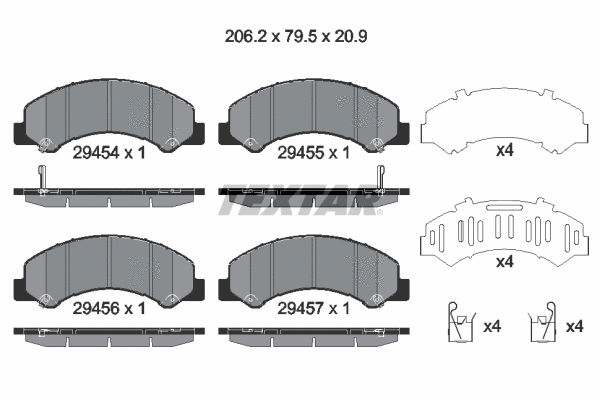 Brake Pad Set, disc brake (2945401)