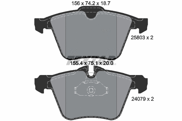 Brake Pad Set, disc brake (2580301)