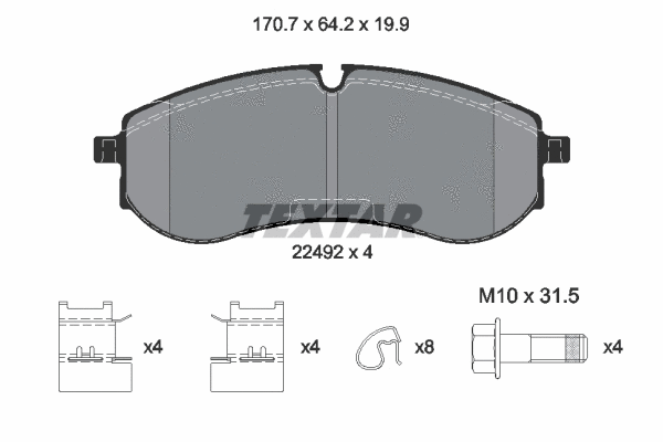 Brake Pad Set, disc brake (2249201)