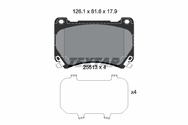 Brake Pad Set, disc brake (2551301)