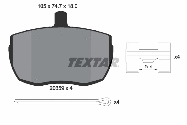 Brake Pad Set, disc brake (2035908)