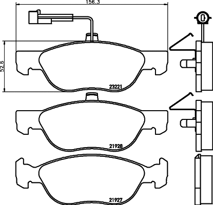 Brake Pad Set, disc brake (2192802)
