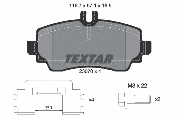 Brake Pad Set, disc brake (2307004)