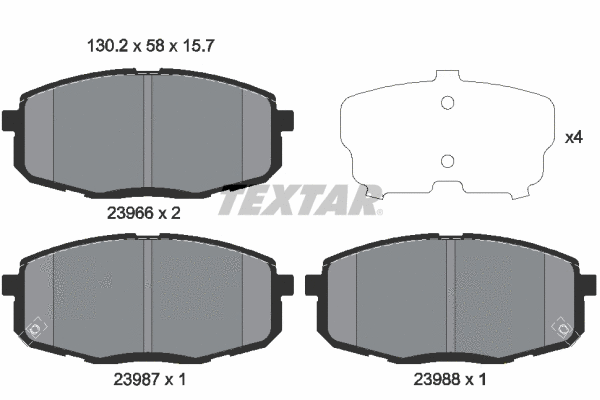 Brake Pad Set, disc brake (2396601)