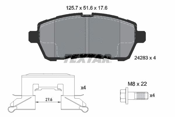 Brake Pad Set, disc brake (2428302)