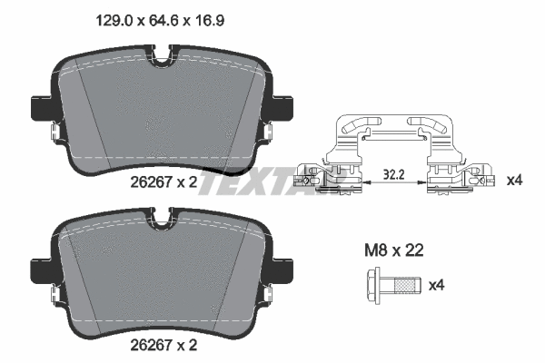 Brake Pad Set, disc brake (2626701)