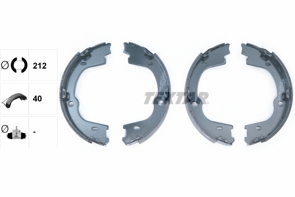 Brake Shoe Set, parking brake (91076000)