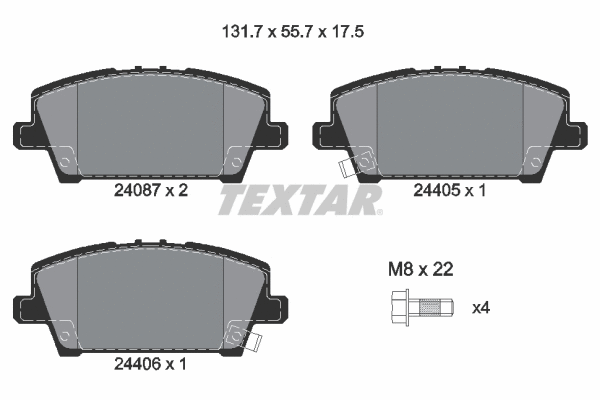 Brake Pad Set, disc brake (2408701)
